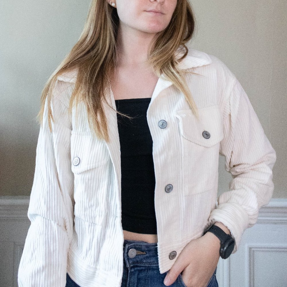 Cropped corduroy jacket Abercrombie